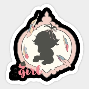 It's a girl Sticker